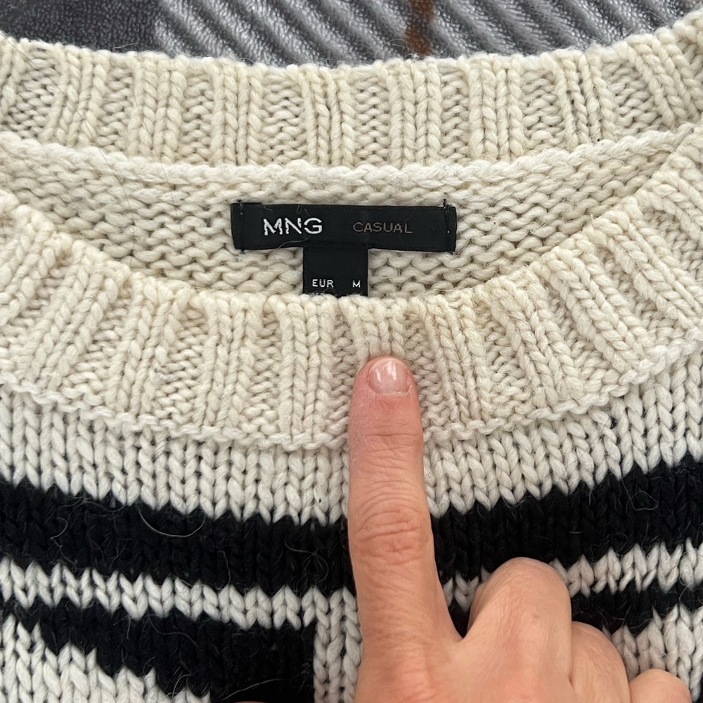 Vintage Mango Black And White Geometric Pattern W… - image 4